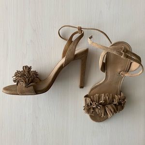 Banana Republic fringe heeled sandals